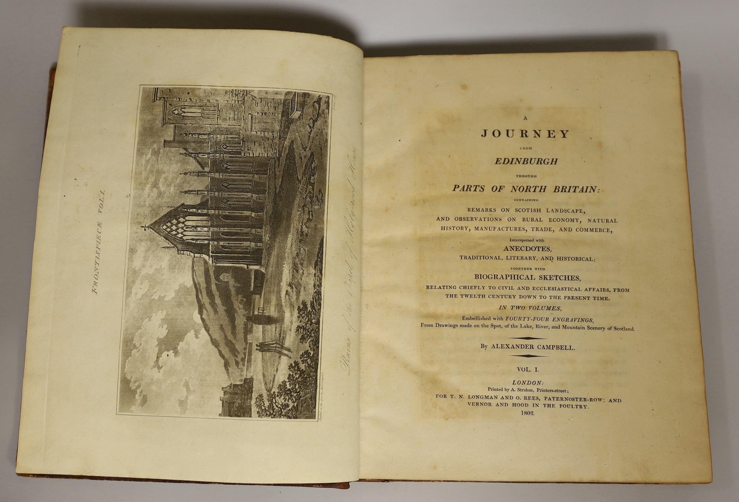 Campbell, Alexander- A Journey From Edinburgh Through Parts of North Britain: Containing Remarks on Scottish Landscape and Observations on Rural Economy, Natural History, Manufactures, Trade, and Commerce, first edition,